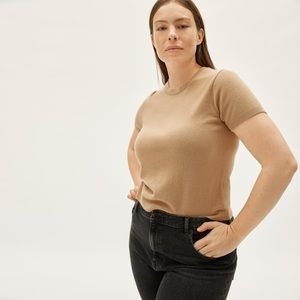 Everlane Camel Cashmere Tee XS